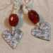 Heart & Carnelian Earrings