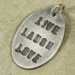 Matte Fine Silver Live-Laugh-Love Pendant