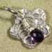 Flower Charm with Amethyst Briolette